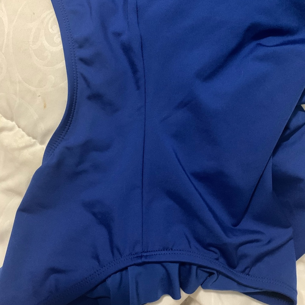 SOLD OUT BLUE Ruffled Scoop Neck - Picture 6 of 10